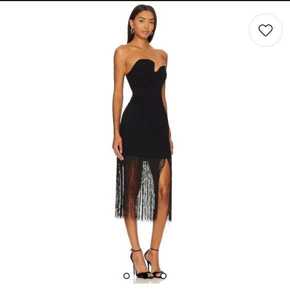 Amanda Uprichard Dresses & Skirts - Amanda Uprichard Puzzle Strapless Dress with Fringe.